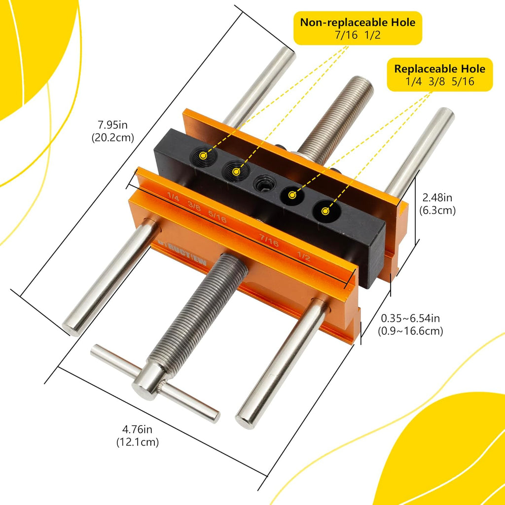 Self Centering Doweling Jig Kit with 6 Drill Guide Bushings A7639