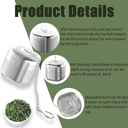 Square Tea Infuser with 304 Stainless Steel Fine Mesh B512540