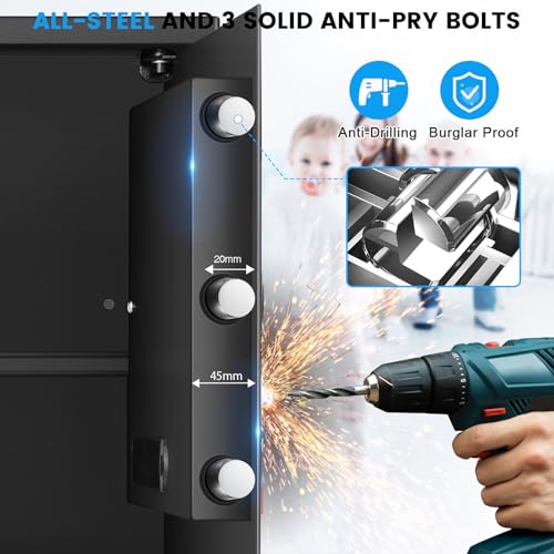 2.8 Cub Large Steel Fireproof Waterproof Home Security Safe Box with Electronic Keypad and Alarm System P957