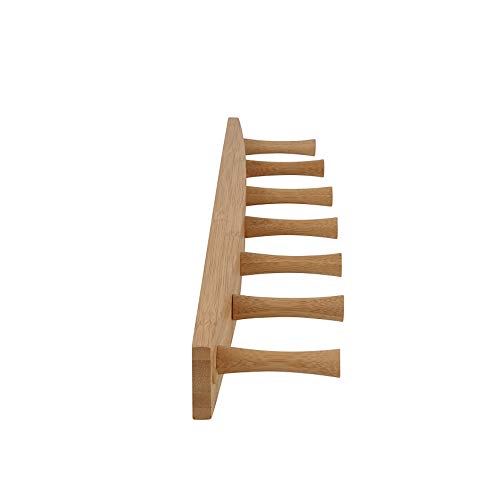7-Hook Bamboo Wall-Mounted Hat Organizer & Coat Hanger W180