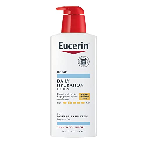 Daily Hydration Lotion with SPF 15 Broad Spectrum Body Lotion for Dry Skin 16.9 fl. Oz. Pump Bottle X81568