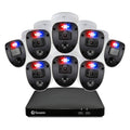 8 Channel 8 Cameras Wired Surveillance DVR Cctv 1080p Full HD 1TB Hdd Color Night Vision Security Camera System D652