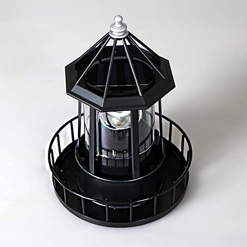 Red Rotating Solar Lighthouse Light, IP65 Waterproof L9346