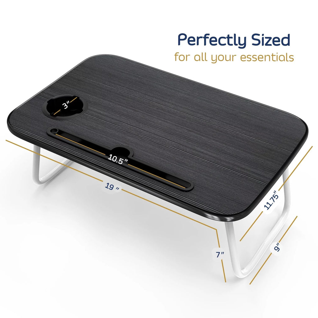 Adjustable Laptop Bed Tray Table with Foldable Legs A158688