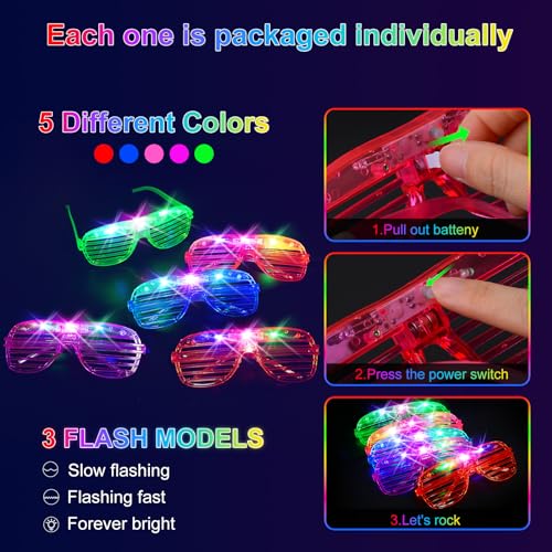 84PCS LED Glow Glasses V209299