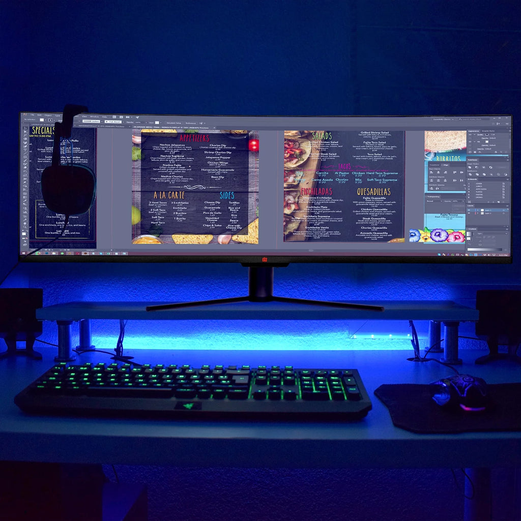 49" Curved Ultrawide E-LED Gaming Monitor, 32:9 Aspect Ratio, 3840x1080 Resolution, 144Hz Refresh Rate P222371