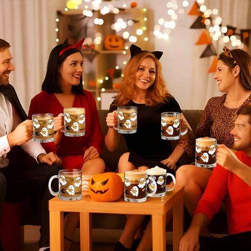 12 Pcs Halloween Ghost Glass Mugs 12 oz K625