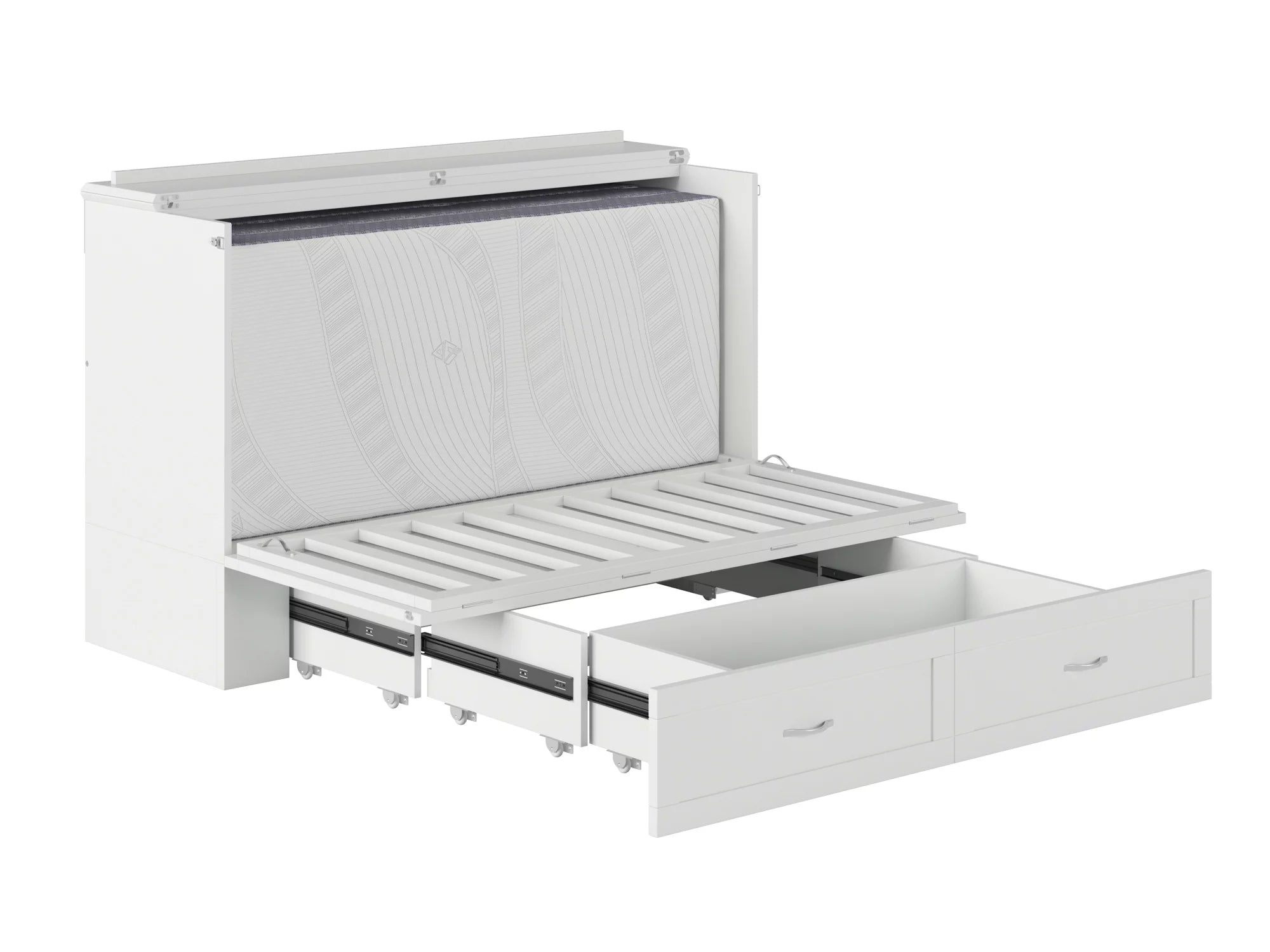 Queen White Murphy Bed Chest L934
