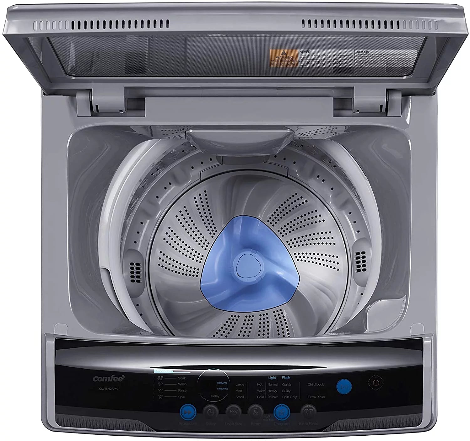 1.6 Cu.ft Portable Washing Machine, 11lbs Capacity Fully Automatic Compact Washer with Wheels, Magnetic Gray M1716