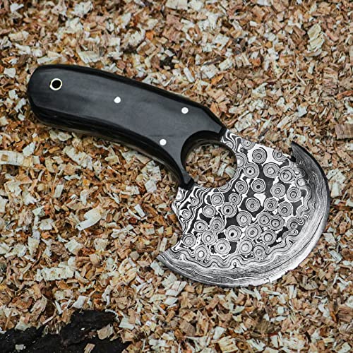 Handmade Damascus Steel Ulu Knife X647467