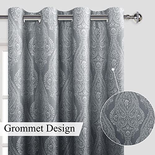 Navy Blue Grommet Curtains, W 42 x L 84 Inch, Set of 2 Panels A646