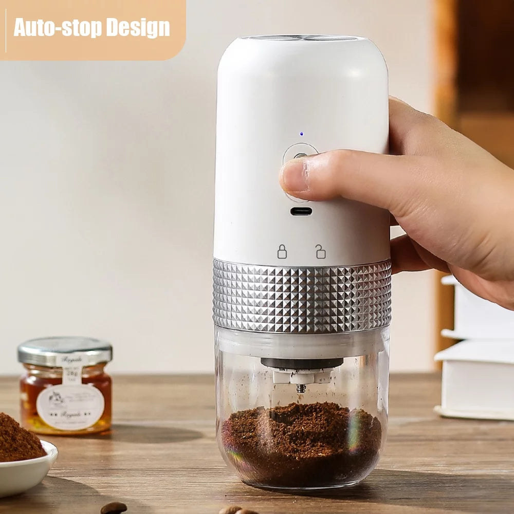 Portable Electric Burr Coffee Grinder with Ceramic Grinding Core D612