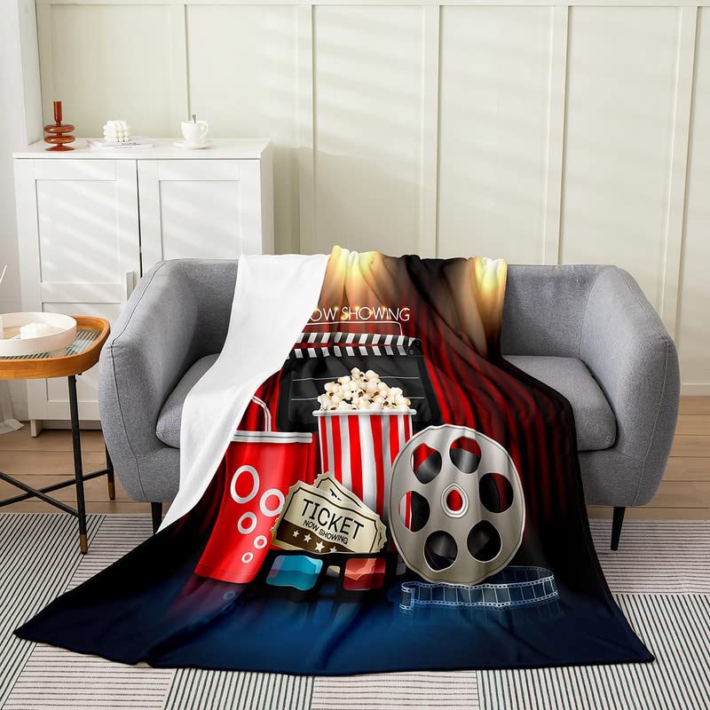 Vintage Cinema Plush Flannel Fleece Throw Blanket 40"x50" X229804