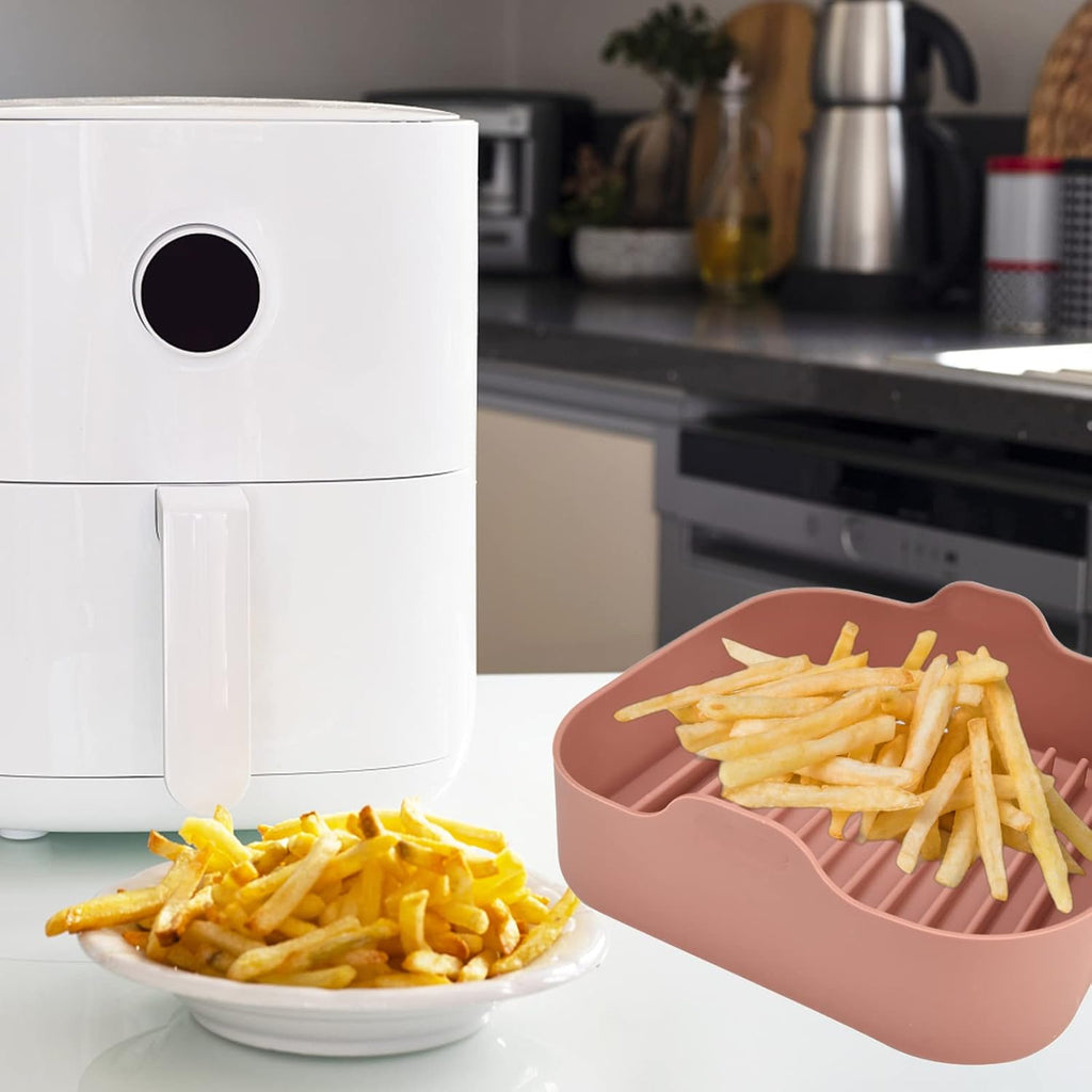 8 Inch Square Non-Stick Food-Grade Reusable Silicone Air Fryer Liners G797