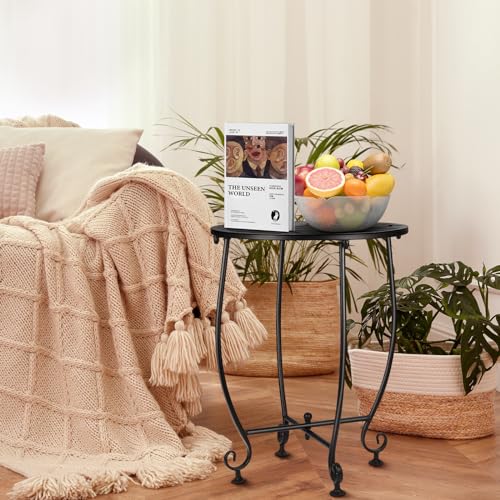 Black Metal Patio Side Table Z68902