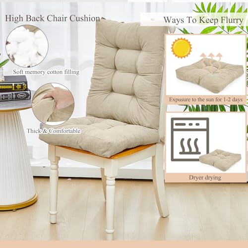 Beige 4 Sets Outdoor Patio Chair Cushions F3836