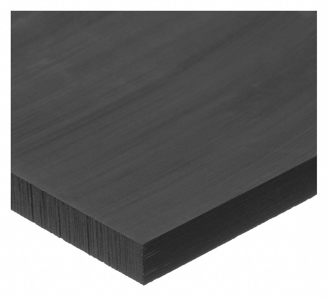 Black UHMW Polyethylene Plastic Sheet Z754622