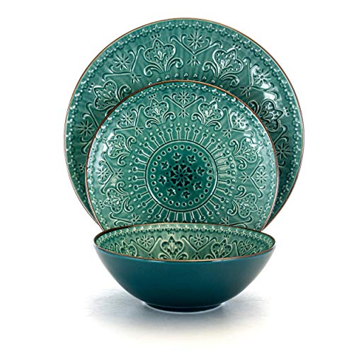 16 Piece Stoneware Dinnerware Dish Set M9023