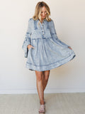 Western Ways Denim Dress  - Light Denim