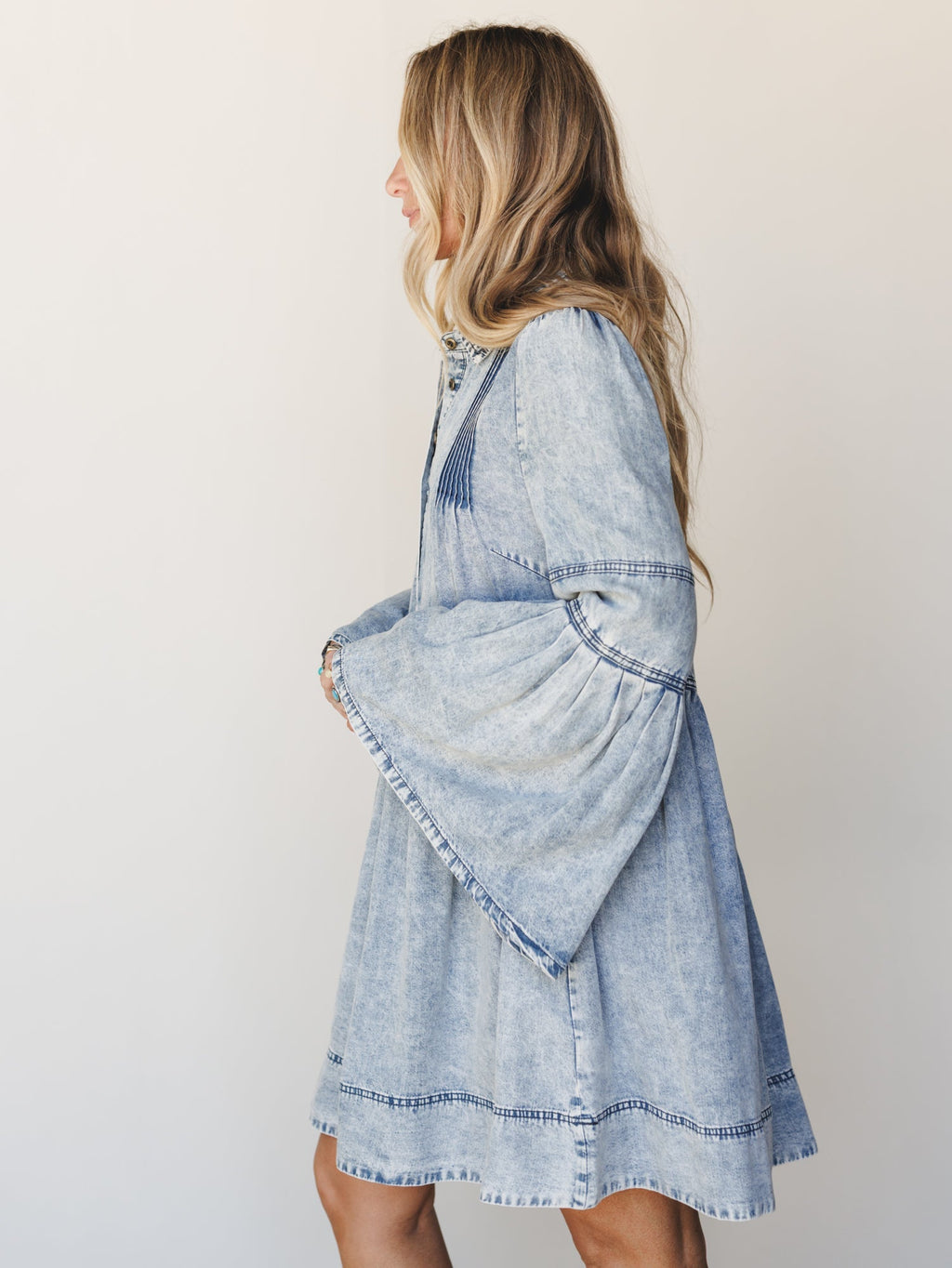 Western Ways Denim Dress  - Light Denim