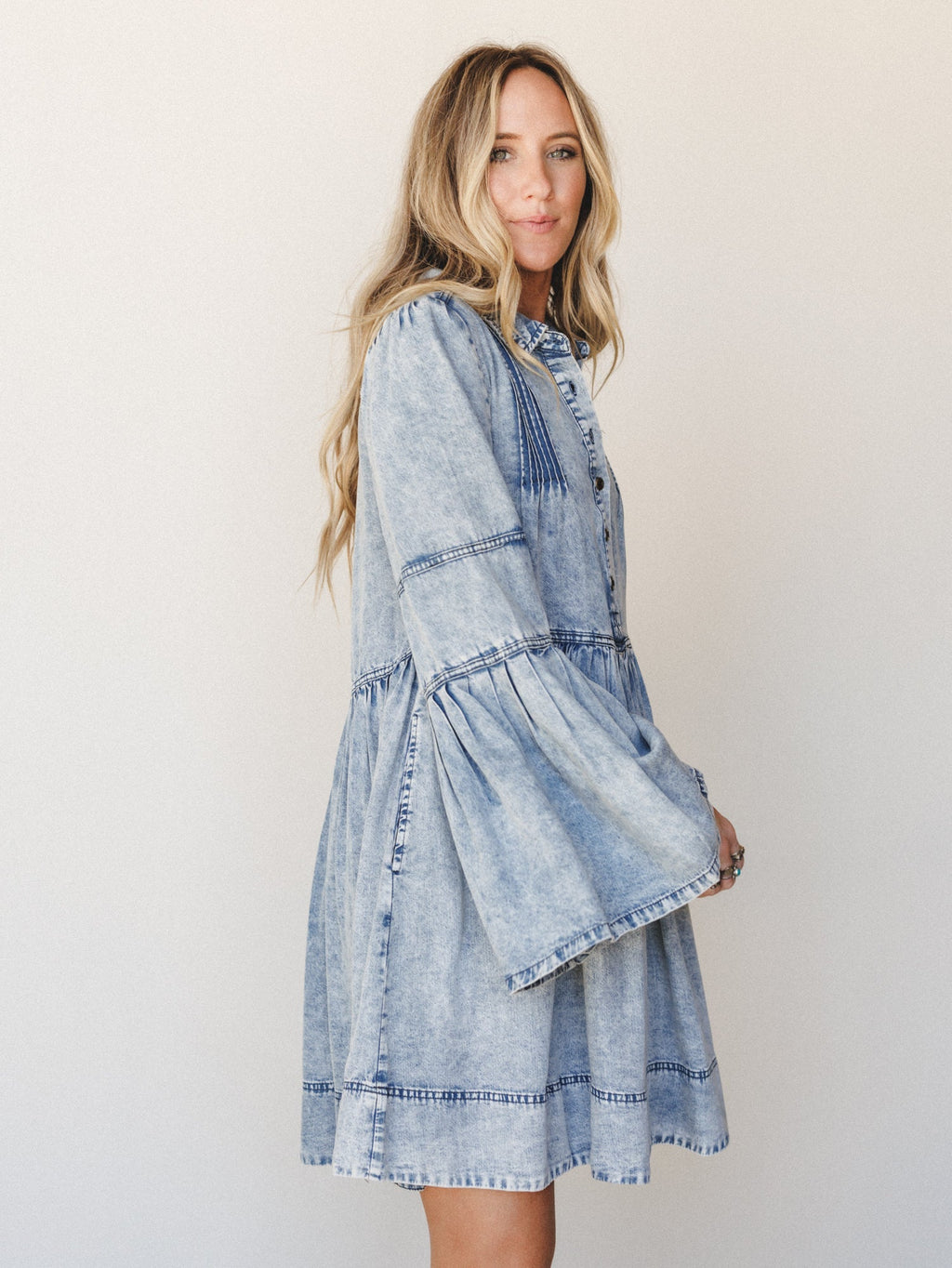 Western Ways Denim Dress  - Light Denim