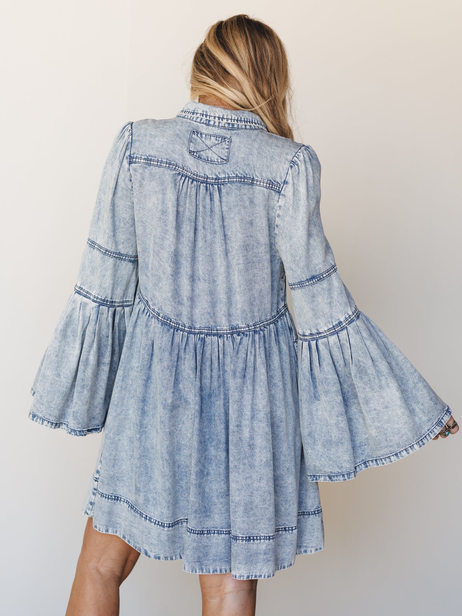 Western Ways Denim Dress  - Light Denim