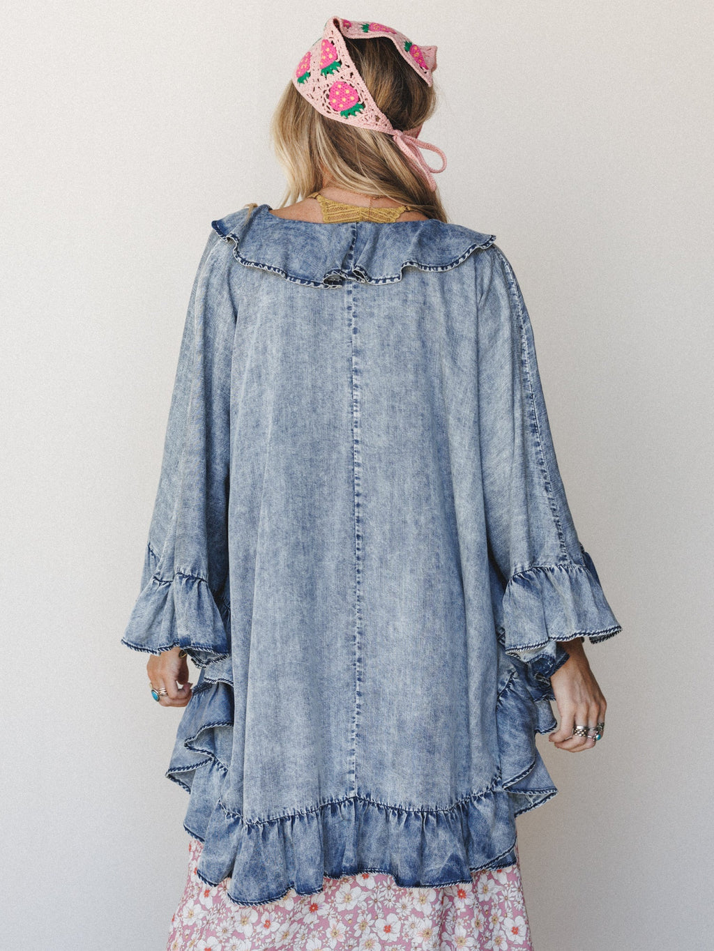 In My Day Dreams Poncho - Denim