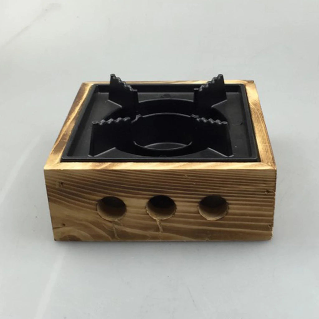 Compact Alcohol Stoves with Wooden Base 16cm X131