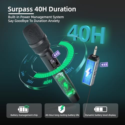 Wireless Bluetooth Karaoke Microphone with Rechargeable Receiver B463277