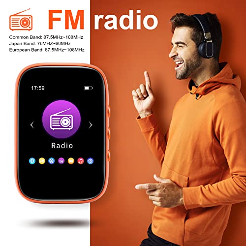 32GB Bluetooth Clip-on Mp3 Player Black K2037