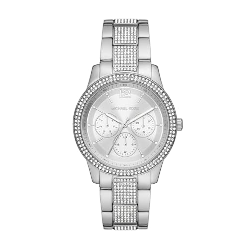 Stainless Steel and Pavé Crystal Multifunction Watch K82426