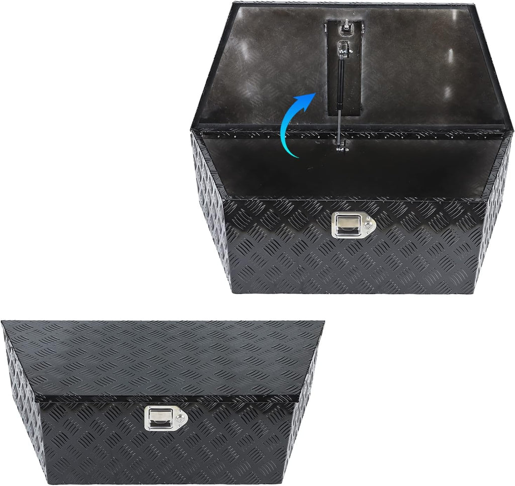 39" x 16.5" x 12" Black Aluminum Trailer Tongue Box F782