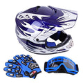 Youth Kids Offroad Helmet Motocross Helmet Dirt Bike ATV Motorcycle Helmet (Red, Medium) E982