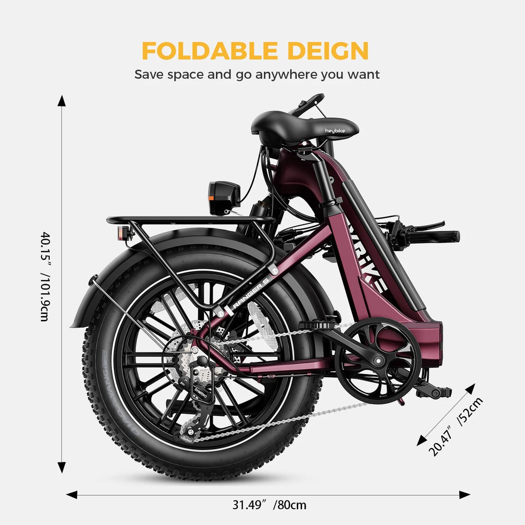Electric Bike with 48V 14.4AH Removable Battery, 20" x 4.0 Fat Tire M146