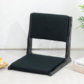 Foldable Tatami Chair with Cushion Linen Black M7403