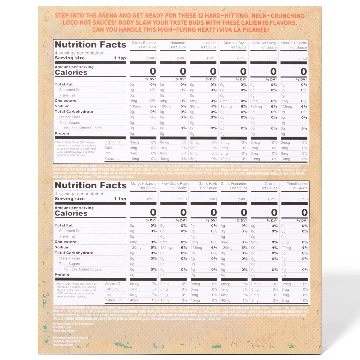 Hot Sauce Sampler, Set of 12 C544979