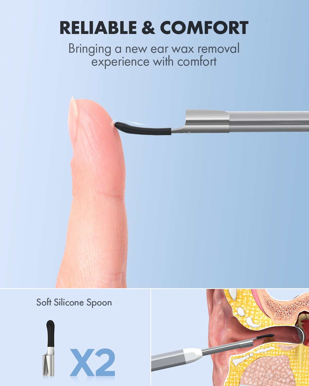 Ear Wax Removal Camera Otoscope with 8 Ear Picks 3 Specula U47248
