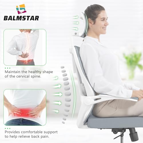 White+Khaki Mesh High Back Office Chair with Wheels M958