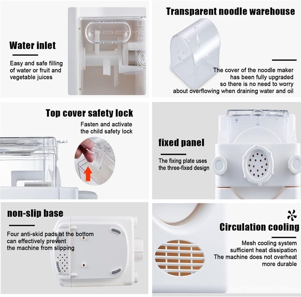 Electric Pasta Maker Machine, 180W Pasta Extruder Noodle Rolling Machine Fully Automatic J36527