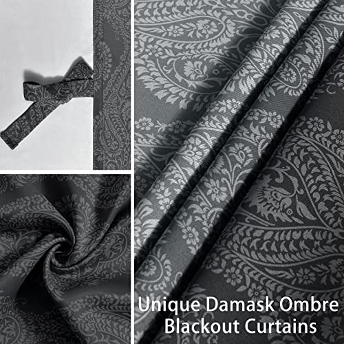 Navy Blue Grommet Curtains, W 42 x L 84 Inch, Set of 2 Panels A646