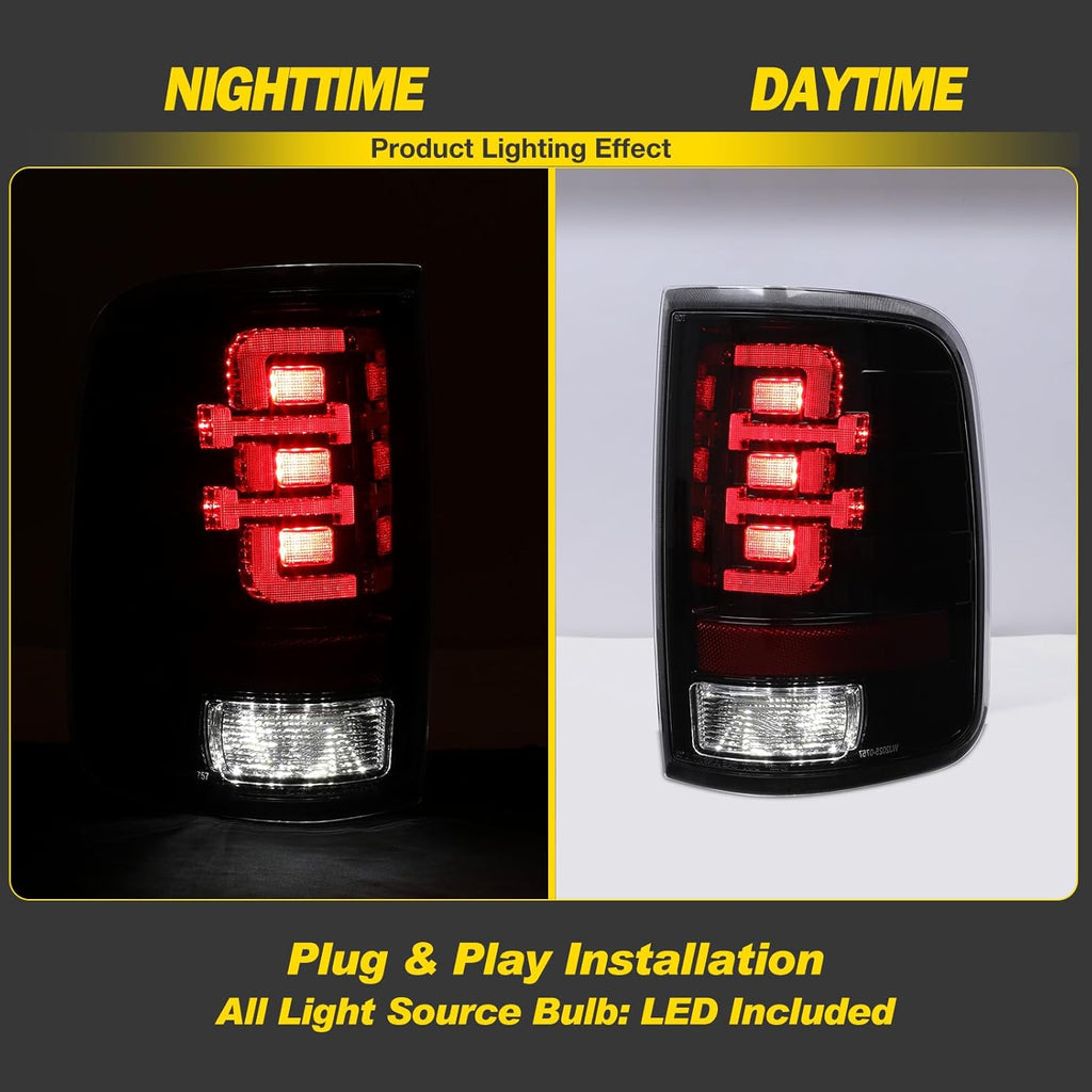 Black Smoke Lens LED Taillights 1 Pair M987
