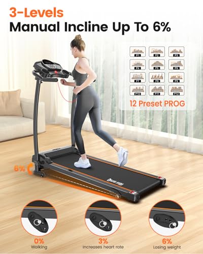 3.0HP Foldable Treadmill with Incline S3816