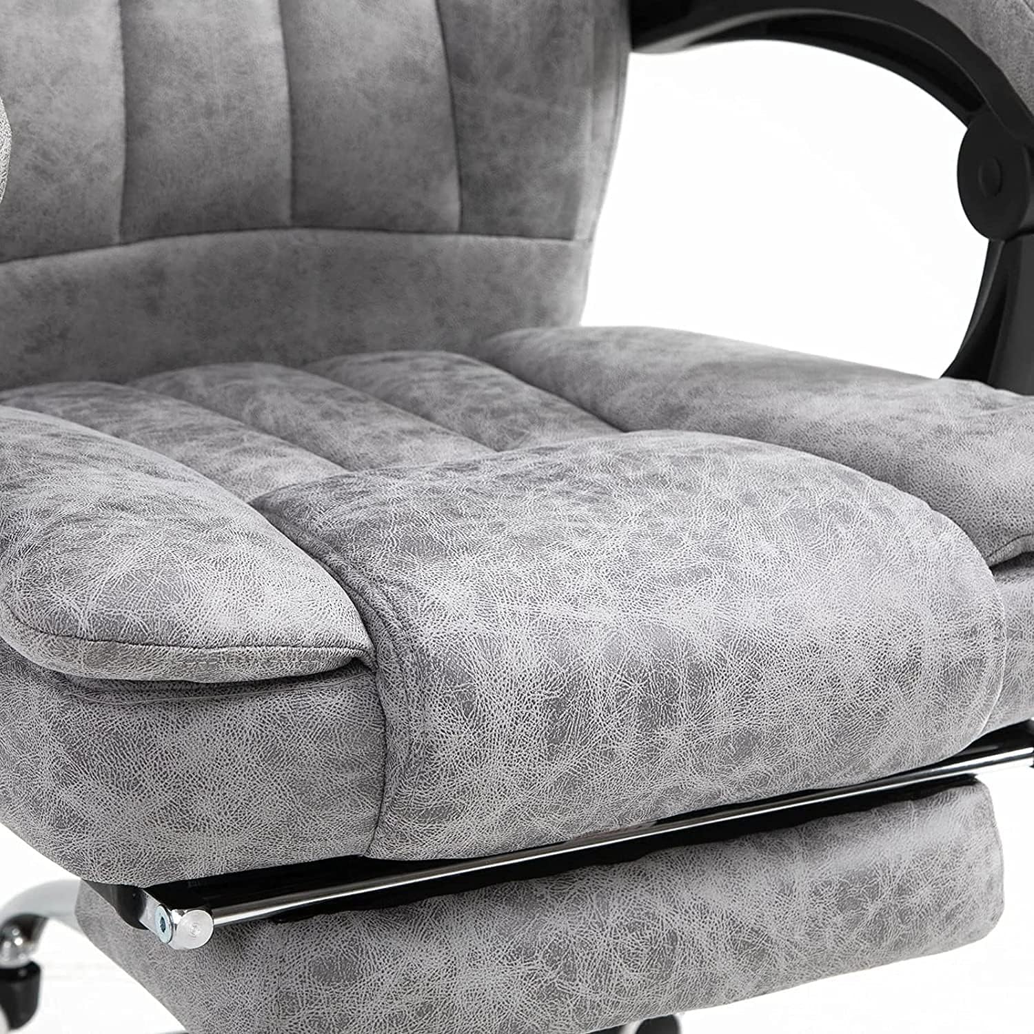 Gray Heated Massage Electric Vibration Reclining Swivel Chair with Pedals Adjustable Back Ergonomic Zero-Gravity Chair J2339