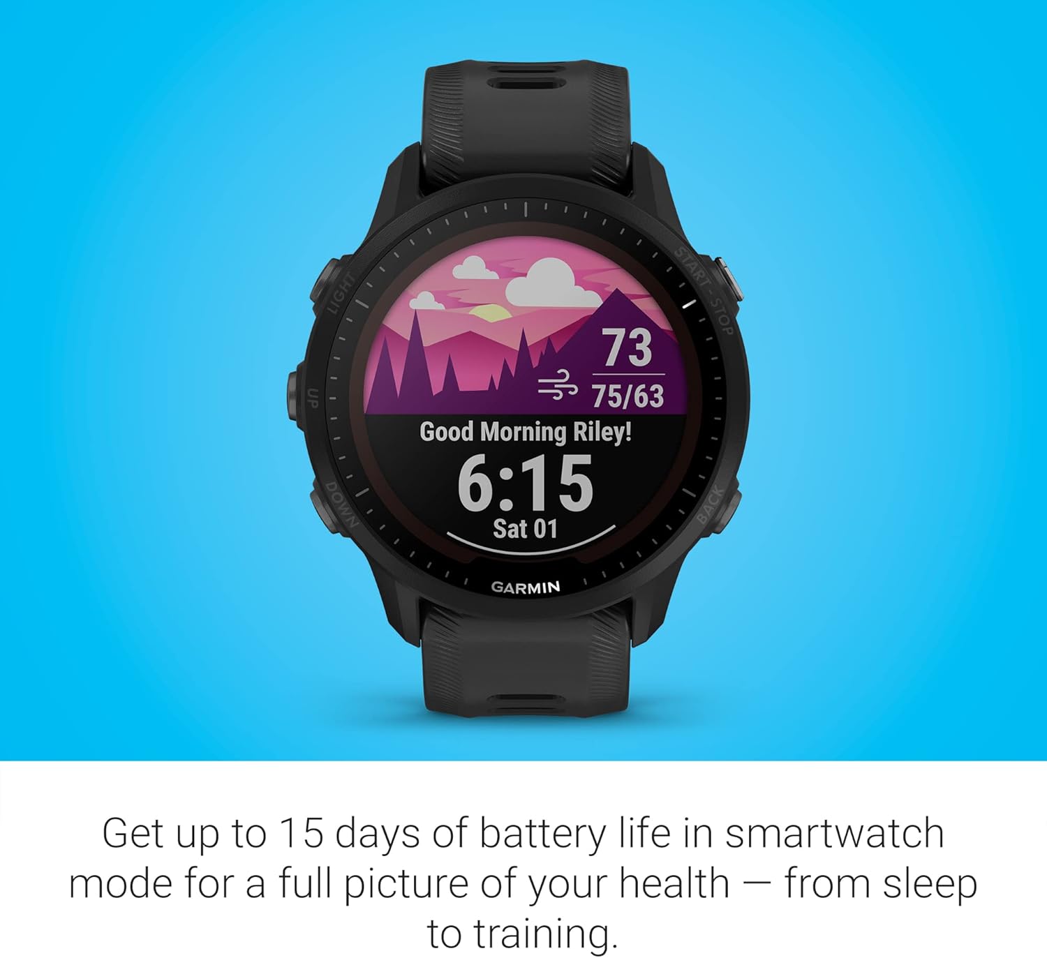 Black GPS Running Smartwatch (Renewed) C683