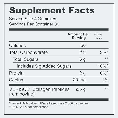 Grape Flavor Collagen Gummies, 120 ct, Pack of 2 Z6466