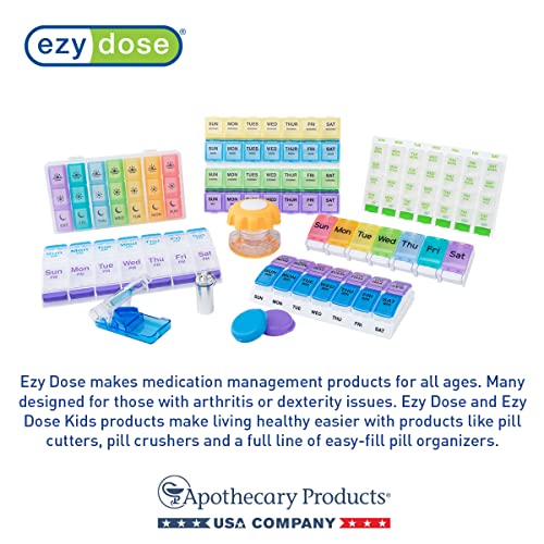 Weekly 7-Day AM/PM Pill Case, Black and Clear Lids C41231