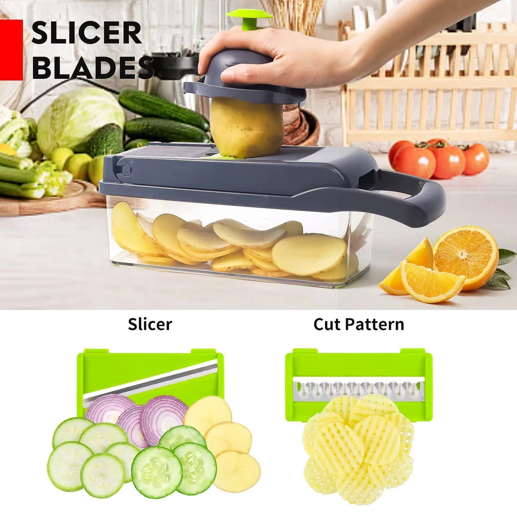 Vegetable Chopper Mandoline Slicer Food Dicer with Container J286