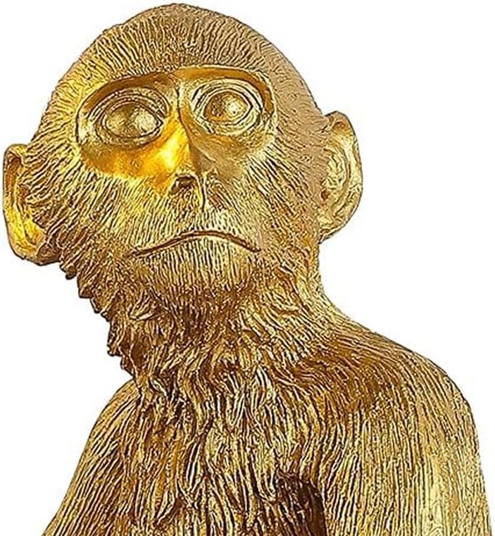 Monkey Lamp Gold Resin Sitting Lamp S7223