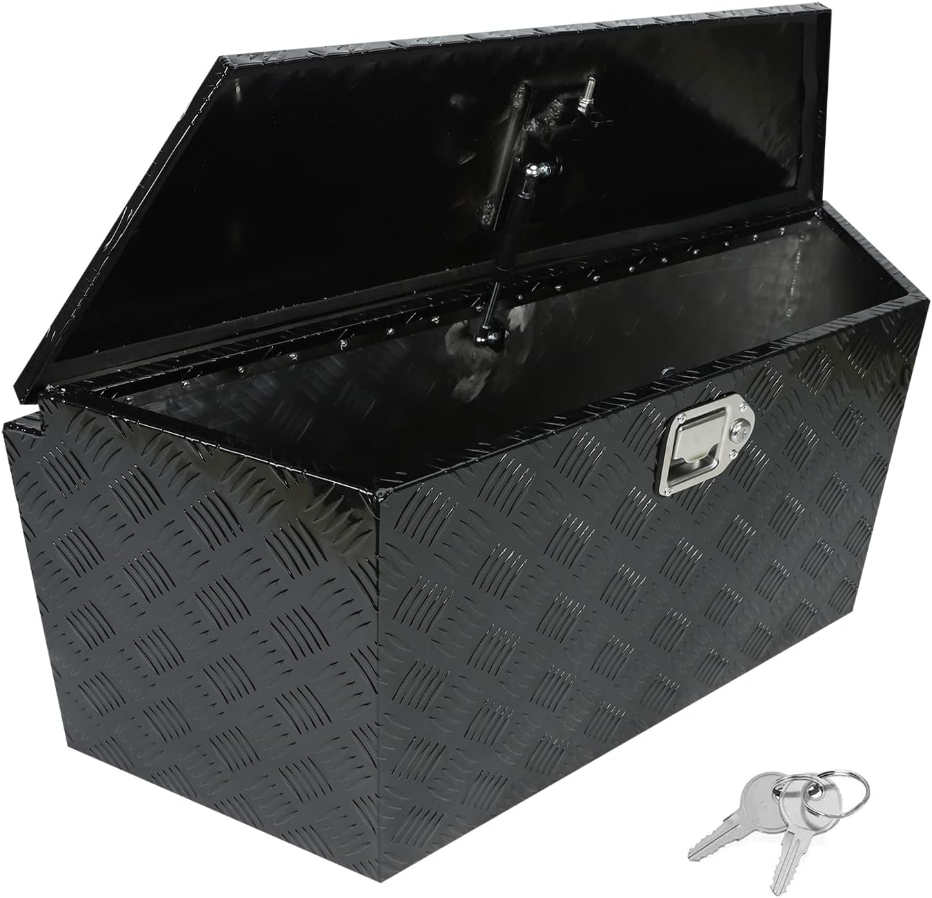 39" x 16.5" x 12" Black Aluminum Trailer Tongue Box F782