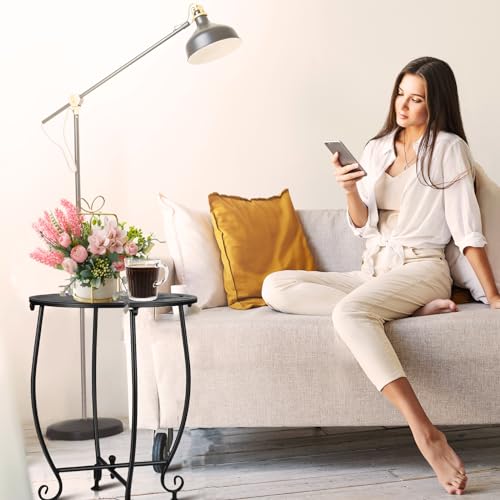Black Metal Patio Side Table Z68902